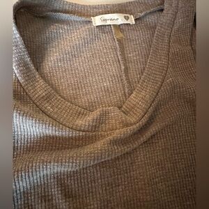 Soprano long waffle womens tank